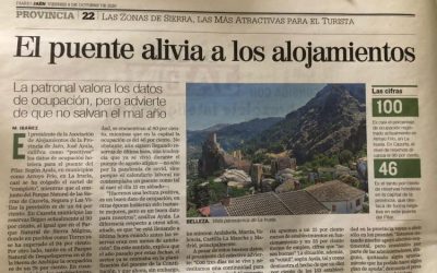 Articulo Diario Jaén sobre la ocupación hotelera.